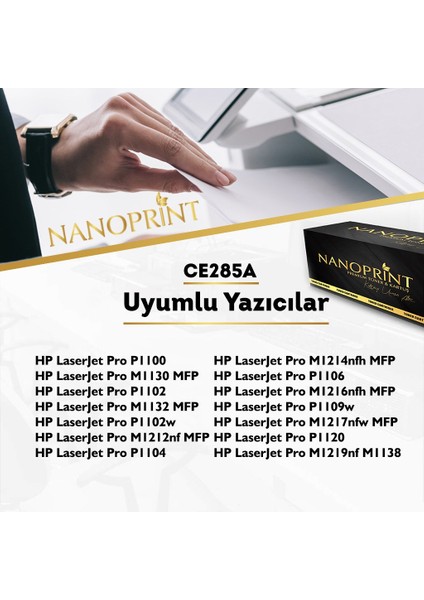 Hp Laserjet M1212/M1212NF /NP/CE285A Muadil Toner