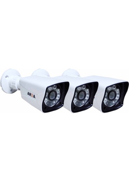 1000 Tvl 6 Atom LED 3 Lü Analog Kayıt Cihazı Kamerası 3 Adet