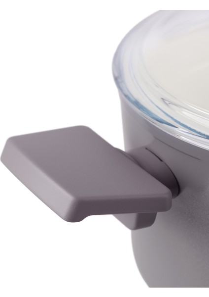 Nano Seramik Derin Tencere - Gri/beyaz - 22 cm
