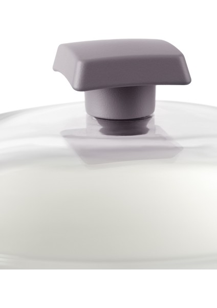 Nano Seramik Derin Tencere - Gri/beyaz - 22 cm
