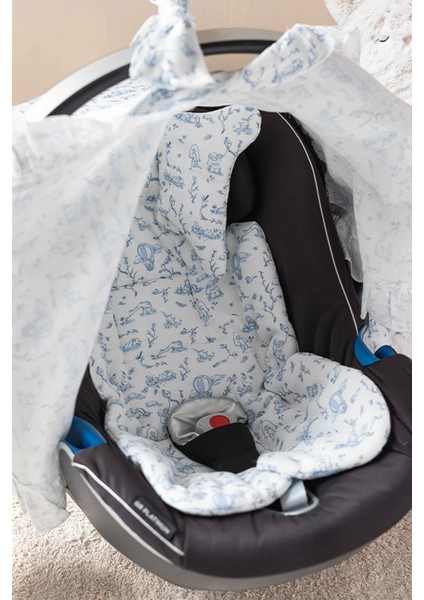 Puset Minderi - Toile De Jouy / Mavi