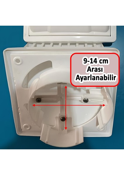 Davlumbaz Çıkış Kapak Havalandırma Çekvalf Başlığı Haşere Önleyici Tek Yönlü Hava Çekimi Menfezi