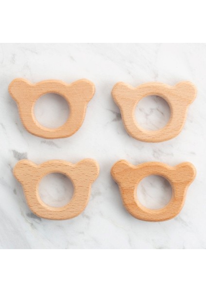 Loren 4 Lü Ayı Diş Kaşıyıcı Ahşap Halka modelleri