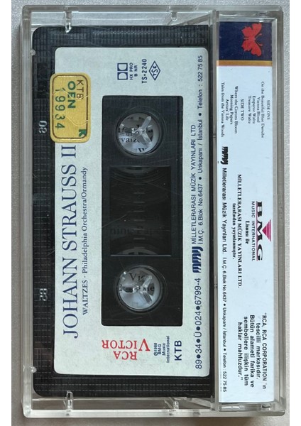 Johann Strauss - II The Philadelphia Orchestra, Eugene Ormandy Waltzes Walzer Valses Valzer Kaset
