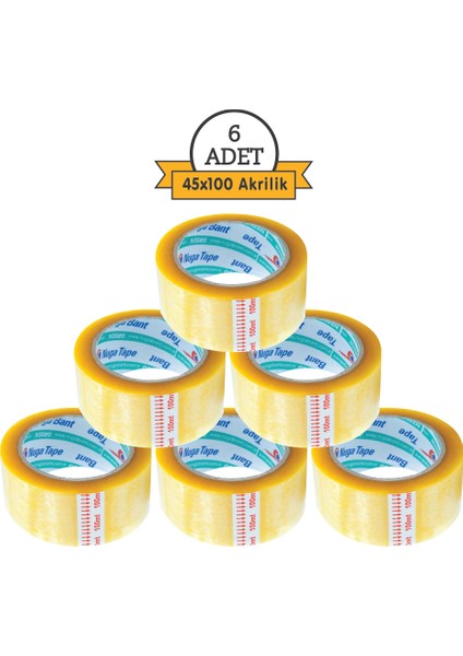 Koli Bandı Şeffaf 45MM.X100METRE (6ADET)