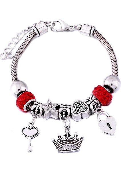 65MM Ayarlanabilir Stil Çok Taç Charm Bileklik Takı Istakoz Toka Yılan Zincir Boncuklu Bilezik Kadınlar Için Yaz Romantik Hediye Moda Aksesuarları Bilezik (Yurt Dışından) fırsatları