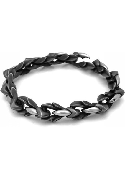 AL4067-GÜMÜŞ-21CM Erkekler Için Mighty Ejderha Iskelet Bilezik Moda Vintage Salma Zincir Bilezik Gümüş Renk Takı Hediye (Yurt Dışından)