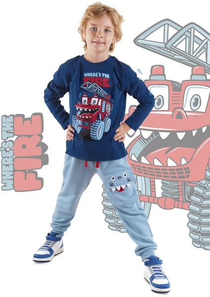 Canavar Itfaiye Erkek Çocuk T-Shirt Pantolon Takım