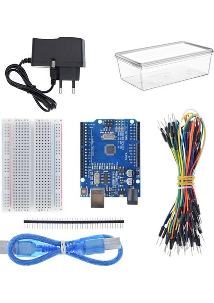 Robotik Kodlama Arduino Temel Seviye Elektronik Başlangıç Seti - Kutulu Adaptörlü
