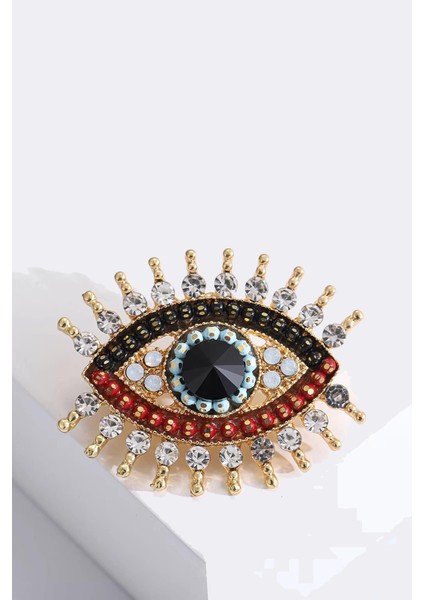 Taşlı Göz Broş Yaka Iğnesi