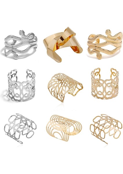 E2107 Gümüş Sıcak Satış Hollow Geniş Manşet Bilezik ve Bilezik Kadın Erkek Retro Yeni Alaşım Açık Büyük Erkek Kadın Moda Takı 2021 (Yurt Dışından) fiyatları