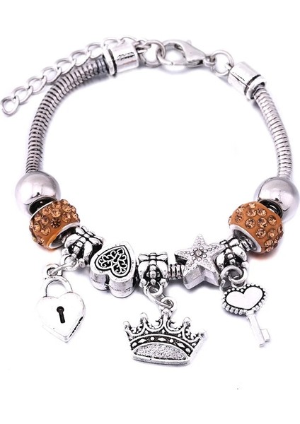 65MM Ayarlanabilir Stil Yeşil Taç Charm Bileklik Takı Istakoz Toka Yılan Zincir Boncuklu Bilezik Kadınlar Için Yaz Romantik Hediye Moda Aksesuarları Bilezik (Yurt Dışından) indirimleri