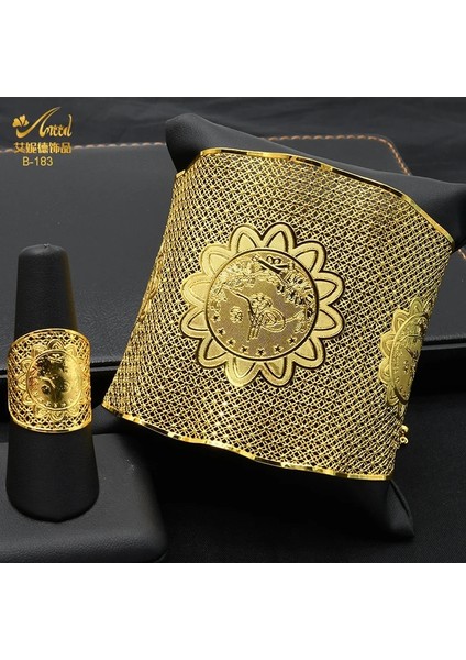 B183-BILEZIK Yüzükler Anııd Duba Yeni Ayarlanabilir Zincir Bileklik Kadınlar Için Yüzük ile Afrika Bijoux Bilezik Mücevherat Nijeryalı Düğün Takı Hediye (Yurt Dışından)