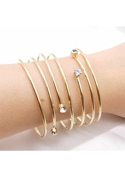 STIL14 Fkewyy Lüks Charm Bilezikler Kadınlar Için Altın Renk Içi Boş Bilezikler Tasarımcı Gotik Aksesuarlar Alaşım Bildirimi Takı Bilezik (Yurt Dışından) fırsatları