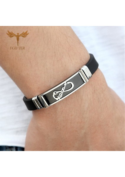 20CM Tarzı Mavi Beyaz Çinko Kaplama Lovers' Forever 8 Infinity Bilezikler Siyah Altın Paslanmaz Çelik Takı Kadın Erkek Silikon Kauçuk Bileklik Kemer Aksesuarı (Yurt Dışından) modelleri