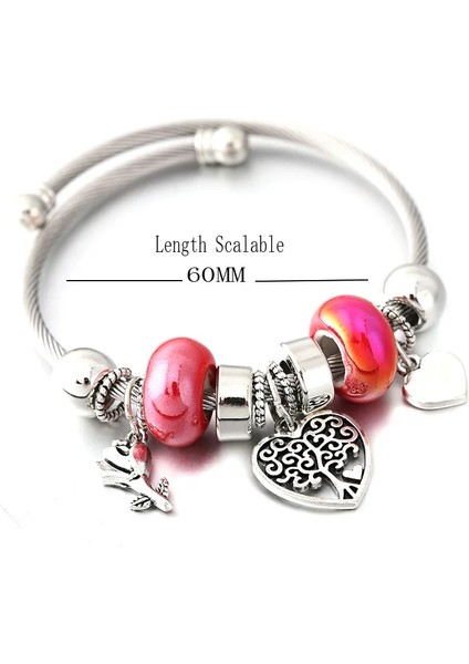 60MM Ayarlanabilir Stil 1 Parça Yeni Charm Aşk Kelebek Boncuklu Bilezik Takı 6 Renk Ayarlanabilir Bilezik Bilezik Romantik Aksesuarlar Moda Kadın Takı (Yurt Dışından) modelleri