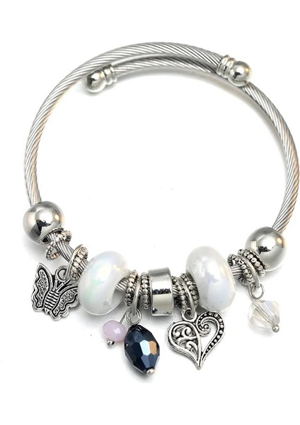 60MM Ayarlanabilir Stil 1 Parça Yeni Charm Aşk Kelebek Boncuklu Bilezik Takı 6 Renk Ayarlanabilir Bilezik Bilezik Romantik Aksesuarlar Moda Kadın Takı (Yurt Dışından) fırsatları