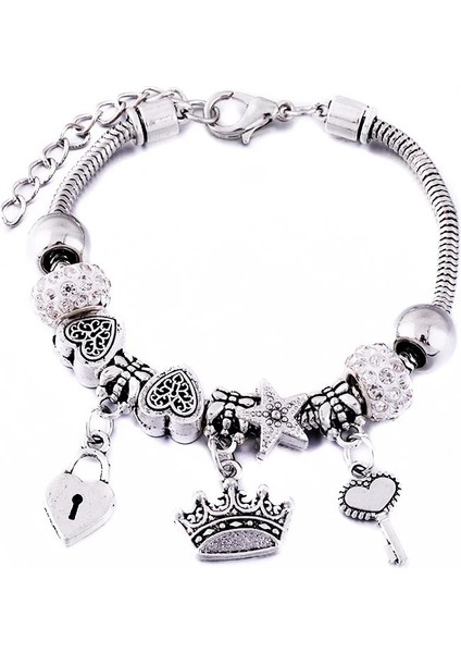 65MM Ayarlanabilir Stil Çelik Rengi Yeni Charm Bileklik 6 Renk Metal Istakoz Toka Yılan Zincir Boncuklu Bilezik Kadınlar Için Yaz Bilezik Aşk Romantik Hediye Takı (Yurt Dışından)