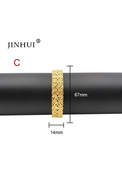 58-60MM Tarzı C Bilezik Altın Aşk Bilezik Kadın Aksesuarları Gelin Düğün Bilezikler Hintetiyopyafransaafrikadubai Takı Hediyeler (Yurt Dışından)