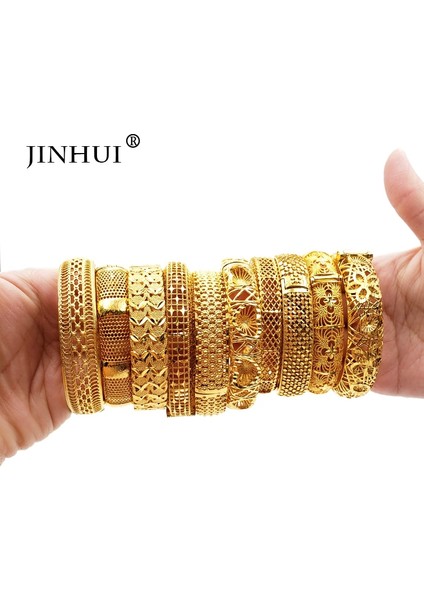 58-60MM Tarzı C Bilezik Altın Aşk Bilezik Kadın Aksesuarları Gelin Düğün Bilezikler Hintetiyopyafransaafrikadubai Takı Hediyeler (Yurt Dışından) modelleri