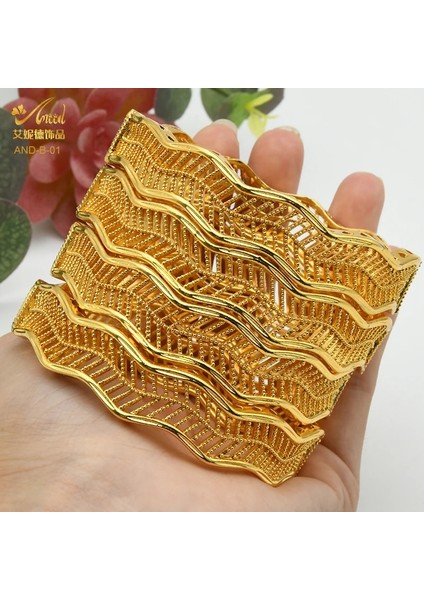 B-51-1 Adet Dubai Bilezik Kadınlar Için Orta Doğu Altın Bileklik Etiyopya Suudi Arabistan Bilezikler Düğün Gelin Mücevherat Afrika Doğum Günü Hediyeleri (Yurt Dışından) fiyatları