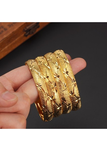 Sadece 1 Adet 13 Stil Açılabilir Dubai Hindistan Altın Bilezik Kadın Erkek Bileklik Afrika Avrupa Etiyopya Kız Çocuklar Takı Gelin Bilezik Hediye (Yurt Dışından)