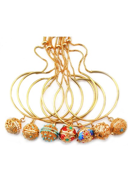 Pamuk Topu 10 Adet Meksika Zil Müzik Topu Uçucu Yağ Difüzör Madalyon Bilezik Vintage Parlayan Sıcak Renk Bileklik Kadın Aromaterapi Takı Için (Yurt Dışından) fırsatları