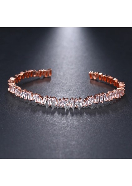 Beyaz Stil Altın Emmaya Altın Rengi Aaa Cz Boncuklu Manşet Bilezikler ve Kadınlar Için Moda Takı Pulseiras (Yurt Dışından) fırsatları
