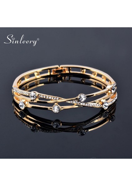 Gül Altın Kaplama Sınleery Charm Kübik Zirkonya Hollow Bileklik Manşet Kadınlar Için Gül Altın Gümüş Renk Bilezikler Kadınlar Düğün Takı Zd1 Ssı (Yurt Dışından) fiyatları