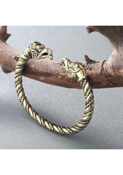 7 Antik Bronz Kinitial El Yapımı Pagan Viking Kurt Raven Ejderha Bilezik Bilezik Erkekler Için Vintage Açık Bükülmüş Manşet Bileklik Hediye (Yurt Dışından) fırsatları