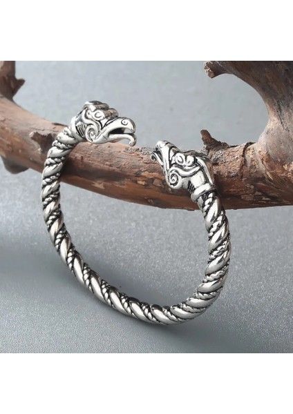7 Antik Bronz Kinitial El Yapımı Pagan Viking Kurt Raven Ejderha Bilezik Bilezik Erkekler Için Vintage Açık Bükülmüş Manşet Bileklik Hediye (Yurt Dışından) indirimleri