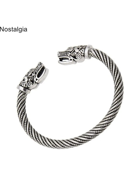 Antik Altın Kaplama Teen Wolf Viking Bilezik Bileklik Vikingo Takı El Manşet Bilezik Bilezik Brazalete Vikingos (Yurt Dışından) fiyatları