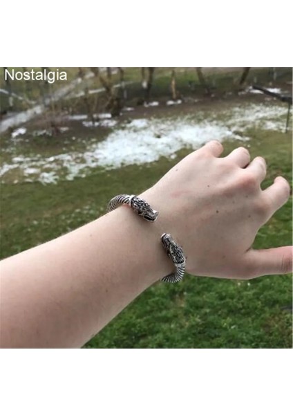 Antik Altın Kaplama Teen Wolf Viking Bilezik Bileklik Vikingo Takı El Manşet Bilezik Bilezik Brazalete Vikingos (Yurt Dışından) indirimleri