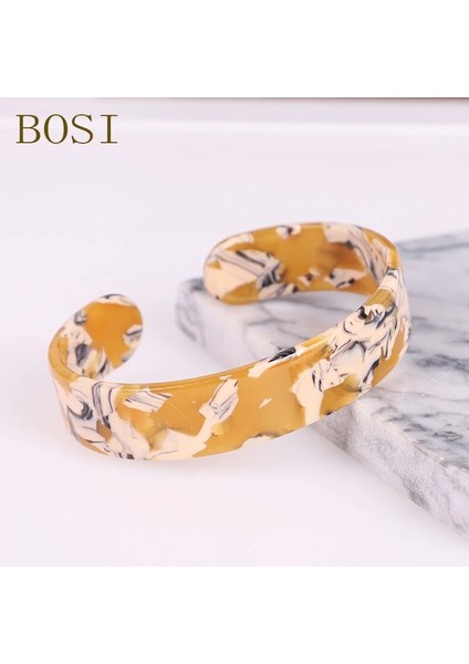 No.16 Boyutu Za Leopar Baskı Reçine Bilezikler Kadınlar Için Renkli Bileklik Bohemian Reçine Manşet Bilezik Moda Akrilik Düğün Zarif Takı (Yurt Dışından) modelleri