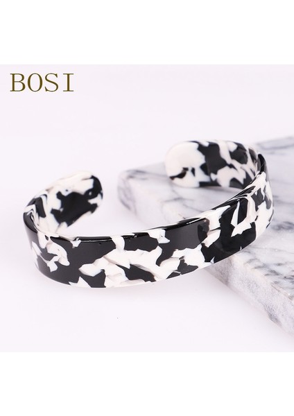 No.16 Boyutu Za Leopar Baskı Reçine Bilezikler Kadınlar Için Renkli Bileklik Bohemian Reçine Manşet Bilezik Moda Akrilik Düğün Zarif Takı (Yurt Dışından) fırsatları