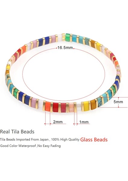 TL-B190148A GO2BOHO Gökkuşağı Bilezik Miyuki Tila Bilezikler Kadınlar Yeni Cam Boncuklar Takı Boho Yaz Plaj Pulseras Bayanlar Kol Bandı Hediye (Yurt Dışından) fırsatları