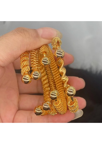 58 mm Tarzı C Suudi Arabistan Dubai Bilezik Çocuklar Için Orta Doğu Altın Bebek Bilezik Etiyopya Örgü Bilezik Düğün Takı Afrika Kadınlar Hediyeler (Yurt Dışından) fırsatları