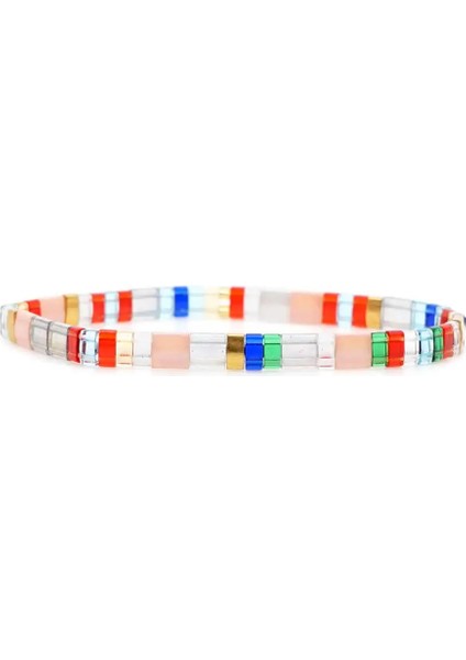 MI-B190249E GO2BOHO Boho Miyuki Bilezik Kadınlar Için Mücevherat Hediye Tila Bilezikler Kız Cam Boncuk Pulseras Femme Ummer Plaj Takı (Yurt Dışından)