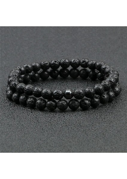 Mavi Yıpranmış Mesafe Bilezik Kadın Çiftler Bilezik Clamm Doğal Siyah Mat Mavi Turkuaz Boncuklu Taş Bileklik Erkekler Takı (Yurt Dışından) fırsatları