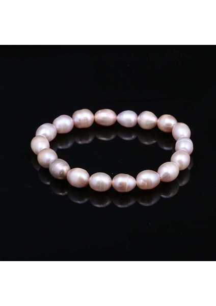 Yaklaşık 19CM Tarzı Altın Rengi Sıcak Satış 100% Doğal Inci Bilezik Charms Elastik Halat Renkli Inci Bilezikler Kız Arkadaş Için Gerçek Inci Hediye (Yurt Dışından)