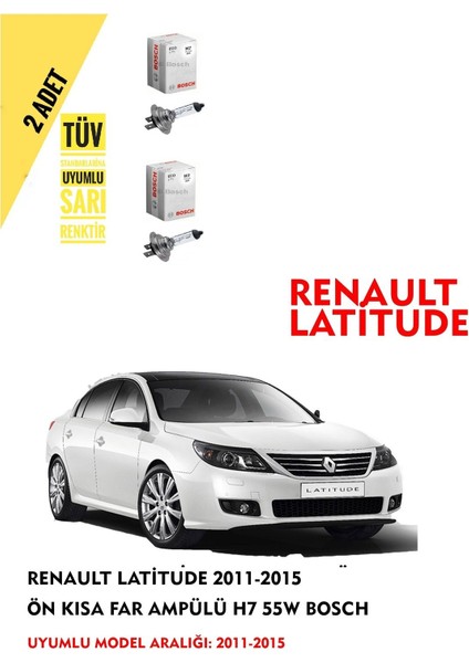 Renault Latitude 2011-2015 Ön Kısa Far Ampülü (2 Adet) Sarı Renk