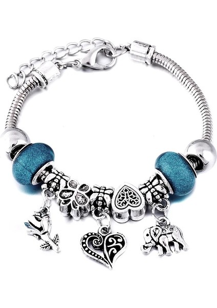 65MM Ayarlanabilir Stil Pembe Moda Glamour Bileklik Takı 6 Renk Metal Istakoz Toka Yılan Zincir Boncuklu Bilezik Kadınlar Için Yaz Bilezik Romantik Hediye (Yurt Dışından)