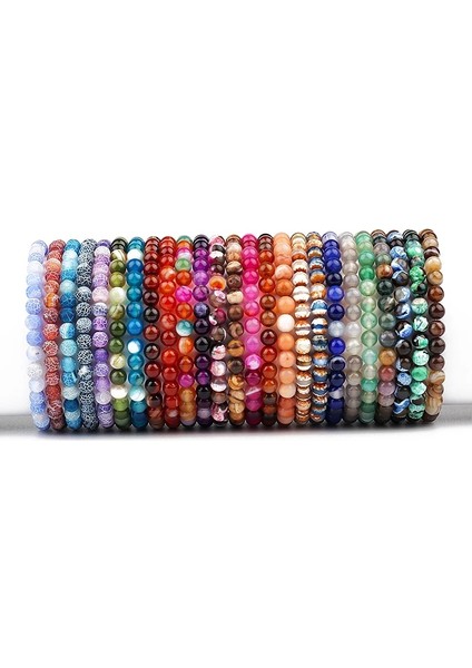 6MMBEADS-21CM Tarzı 37BEYAZ Akik Doğal Akik Boncuk Bileklik Şifa Reiki Kadın Erkek Için Elastik Bilezikler Çakra Yoga Enerji Takı Hediyeler Pulsera (Yurt Dışından) fiyatları