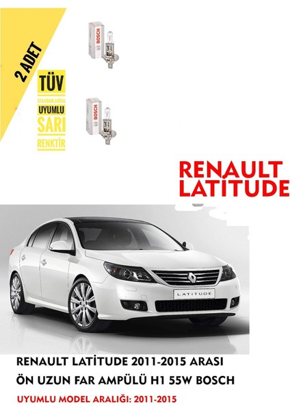 Renault Latitude 2011-2015 Arası Ön Uzun Far Ampülü (2 Adet) Sarı Renk fiyatları