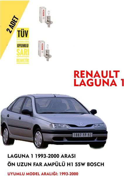 Laguna 1 1993-2000 Arası Ön Uzun Far Ampülü (2 Adet) Sarı Renk fiyatları