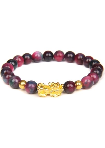 21CM Tarzı Siyah Çinko Kaplama Feng Shui Doğal Taş Bilezik Şerit Akik Boncuk Bilezik Altın Pixiu Charm Şanslı Enerji Bilezik Kadın Servet Erkekler Hediyeler (Yurt Dışından) fırsatları