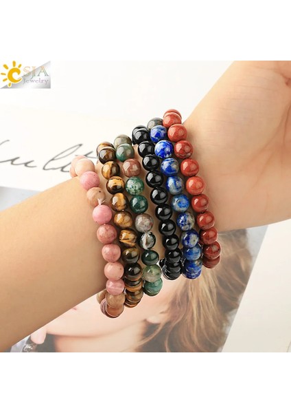 Sodalit Csja 8mm Doğal Taşlar Strand Bilezikler Tek Renk Yuvarlak Boncuklu Şifa Elastik Kadınlar Için Bilezik Basit Trendy Takı G432 (Yurt Dışından) fiyatları