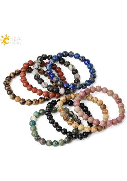 Sodalit Csja 8mm Doğal Taşlar Strand Bilezikler Tek Renk Yuvarlak Boncuklu Şifa Elastik Kadınlar Için Bilezik Basit Trendy Takı G432 (Yurt Dışından) indirimleri