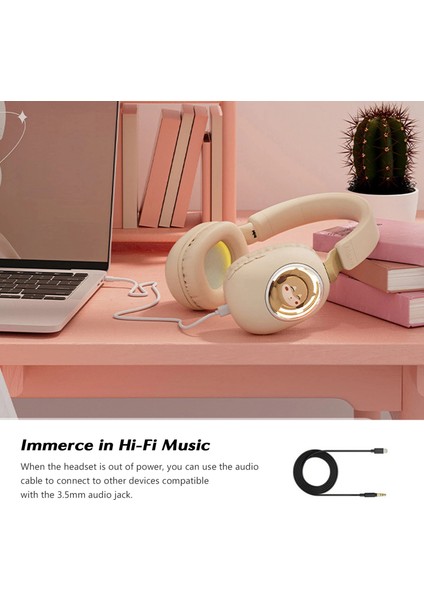 Ms-B4 Sevimli Sincap/kedi Kablosuz Bluetooth Kulaklık Rgb Işık Kız Çocuklar Stereo Müzik Kulaklık Hediye-Beyaz/sevimli Kedi (Yurt Dışından) fiyatları