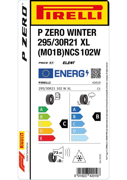 295/30 R21 102W Xl P Zero Winter (MO1B) Ncs Oto Kış Lastiği (ÜRETIM:2023)